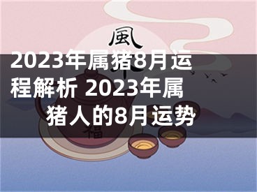 2023年属猪8月运程解析 2023年属猪人的8月运势