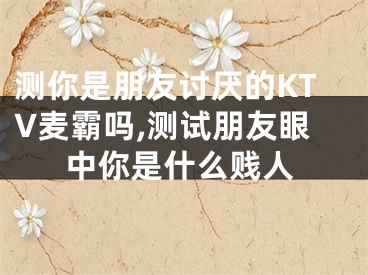 测你是朋友讨厌的KTV麦霸吗,测试朋友眼中你是什么贱人