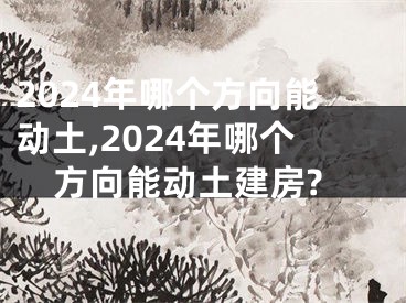 2024年哪个方向能动土,2024年哪个方向能动土建房?