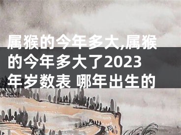 属猴的今年多大,属猴的今年多大了2023年岁数表 哪年出生的