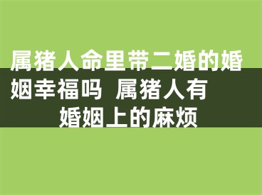 属猪人命里带二婚的婚姻幸福吗  属猪人有婚姻上的麻烦