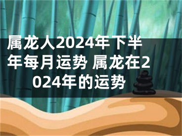 属龙人2024年下半年每月运势 属龙在2024年的运势