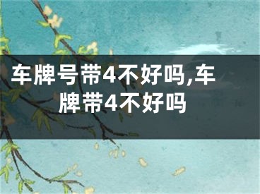 车牌号带4不好吗,车牌带4不好吗