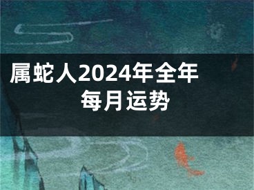 属蛇人2024年全年每月运势