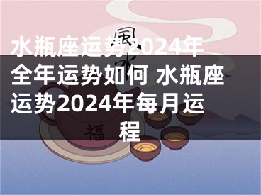 水瓶座运势2024年全年运势如何 水瓶座运势2024年每月运程