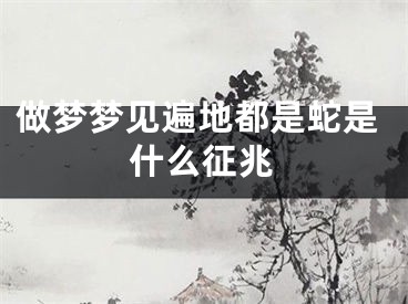 做梦梦见遍地都是蛇是什么征兆