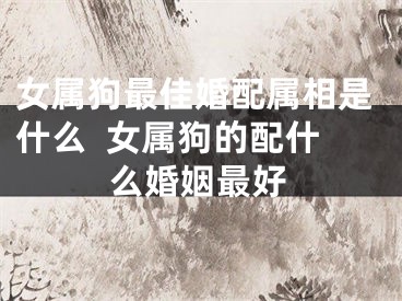 女属狗最佳婚配属相是什么  女属狗的配什么婚姻最好