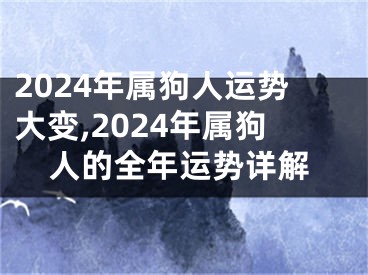 2024年属狗人运势大变,2024年属狗人的全年运势详解