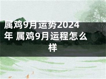 属鸡9月运势2024年 属鸡9月运程怎么样