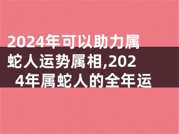 2024年可以助力属蛇人运势属相,2024年属蛇人的全年运