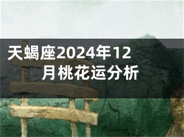 天蝎座2024年12月桃花运分析