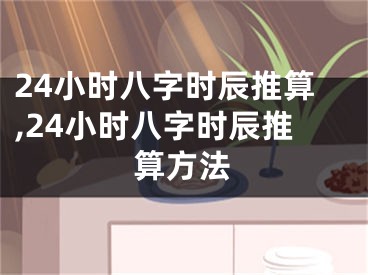 24小时八字时辰推算,24小时八字时辰推算方法