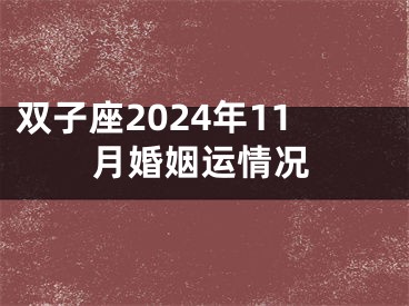双子座2024年11月婚姻运情况
