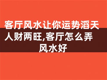 客厅风水让你运势滔天人财两旺,客厅怎么弄风水好