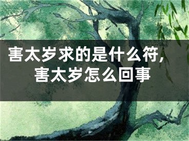 害太岁求的是什么符,害太岁怎么回事