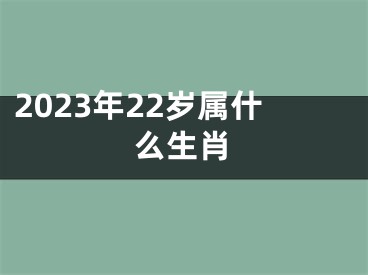 2023年22岁属什么生肖