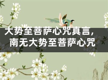 大势至菩萨心咒真言,南无大势至菩萨心咒