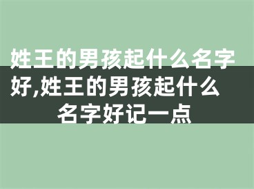 姓王的男孩起什么名字好,姓王的男孩起什么名字好记一点