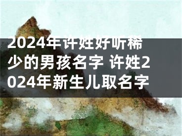 2024年许姓好听稀少的男孩名字 许姓2024年新生儿取名字