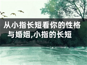 从小指长短看你的性格与婚姻,小指的长短