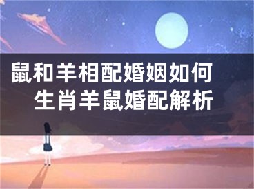 鼠和羊相配婚姻如何 生肖羊鼠婚配解析