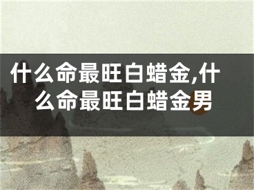 什么命最旺白蜡金,什么命最旺白蜡金男