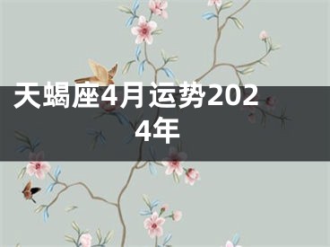 天蝎座4月运势2024年