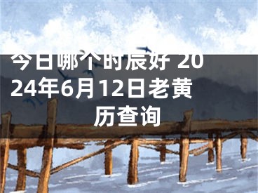 今日哪个时辰好 2024年6月12日老黄历查询