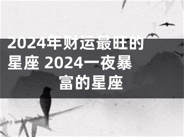 2024年财运最旺的星座 2024一夜暴富的星座