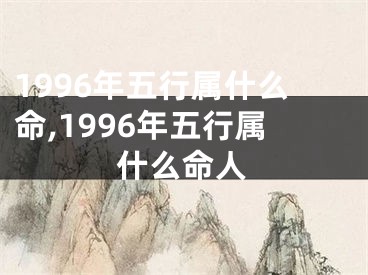 1996年五行属什么命,1996年五行属什么命人