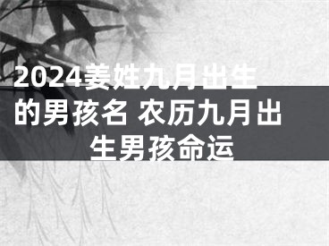 2024姜姓九月出生的男孩名 农历九月出生男孩命运