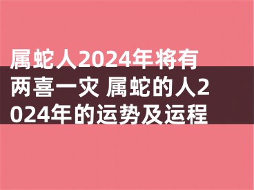 属蛇人2024年将有两喜一灾 属蛇的人2024年的运势及运程