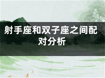 射手座和双子座之间配对分析