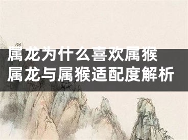属龙为什么喜欢属猴 属龙与属猴适配度解析