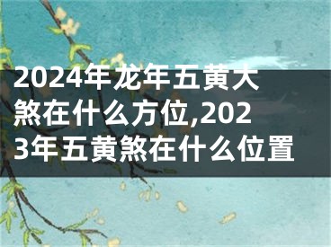 2024年龙年五黄大煞在什么方位,2023年五黄煞在什么位置