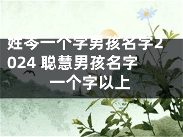 姓岑一个字男孩名字2024 聪慧男孩名字一个字以上