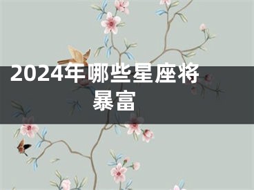 2024年哪些星座将暴富 