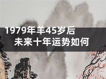 1979年羊45岁后未来十年运势如何