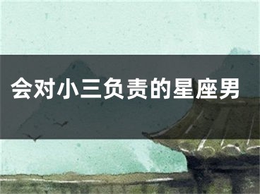 会对小三负责的星座男