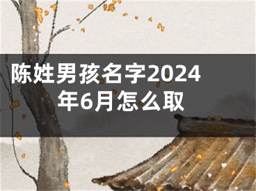 陈姓男孩名字2024年6月怎么取