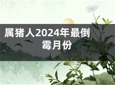 属猪人2024年最倒霉月份