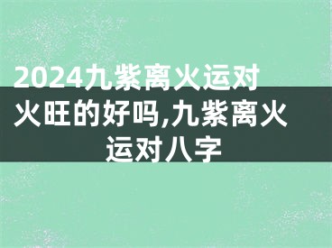 2024九紫离火运对火旺的好吗,九紫离火运对八字