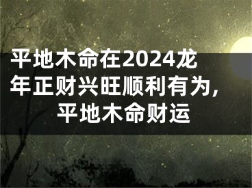 平地木命在2024龙年正财兴旺顺利有为,平地木命财运