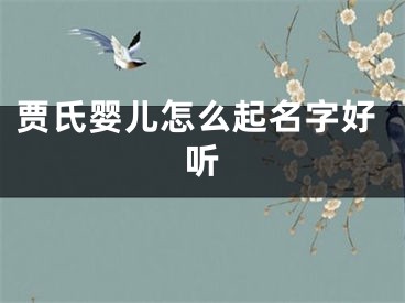 贾氏婴儿怎么起名字好听