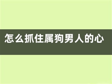 怎么抓住属狗男人的心