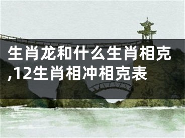 生肖龙和什么生肖相克,12生肖相冲相克表