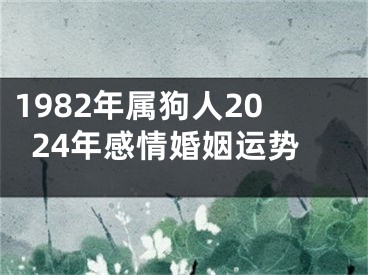 1982年属狗人2024年感情婚姻运势