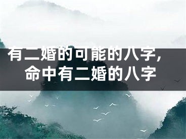 有二婚的可能的八字,命中有二婚的八字