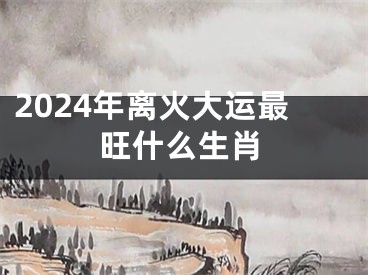 2024年离火大运最旺什么生肖