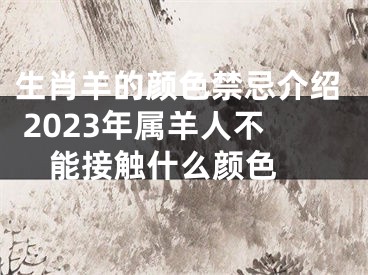 生肖羊的颜色禁忌介绍 2023年属羊人不能接触什么颜色 